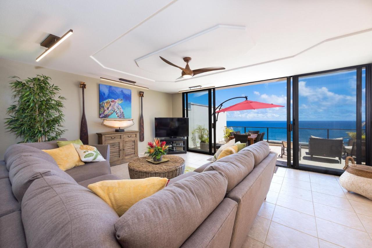 Puu Poa Ocean Bluff Condo, Incredible Views, Walk To Beaches, Pool & Tennis Princeville Exterior photo