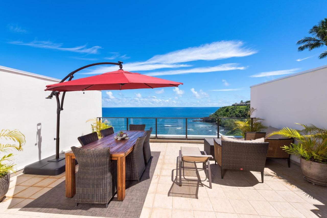 Puu Poa Ocean Bluff Condo, Incredible Views, Walk To Beaches, Pool & Tennis Princeville Exterior photo